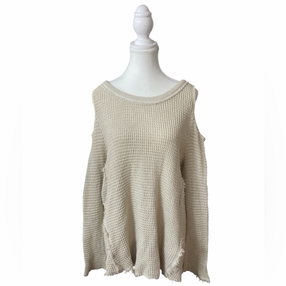 Free People - Moonshine V Cold Shoulder Kint Sweater - Picture 3 of 12